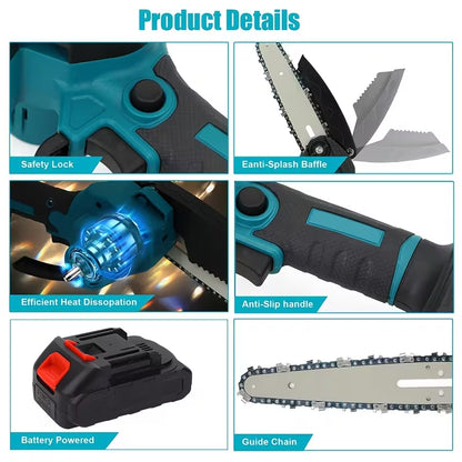 3-in-1 Cordless Tree Trimming Kit | Mini Chainsaw, Electric Pruning Shears & Telescopic Pole